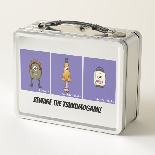Tsukumogami Japanese Yokai Monster Trio Metall Brotdose (Rückseite)