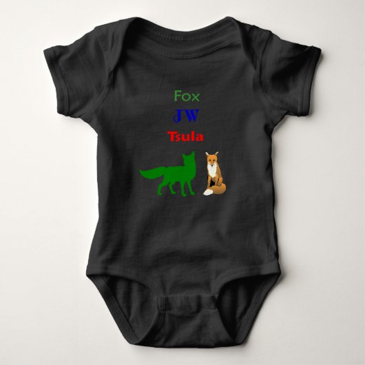 TSULA - Cherokee Fox-Kleiderbaby-Bodysuit Baby Strampler (Vorderseite)