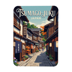 Tsumago, Japan, Gasse Japan Magnet