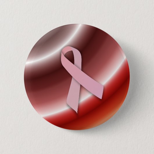 Tsunami Design Cancer Awareness Ribbon Button (Vorderseite)