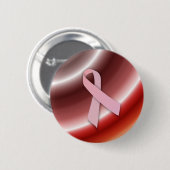 Tsunami Design Cancer Awareness Ribbon Button (Vorne & Hinten)
