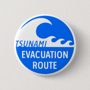 Tsunami-Evakuierungsroute Button