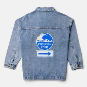 Tsunami-Evakuierungsroute Jeansjacke