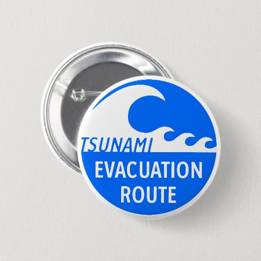Tsunami Evakuierungsweg Button (Vorne & Hinten)