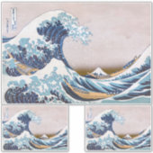 Tsunami Great Wave off Kanagawa Japan by Hokusai Aufkleber (Vorderseite)