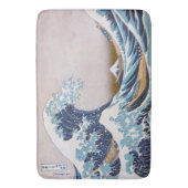 Tsunami Great Wave off Kanagawa Japan by Hokusai Badematte (Vorderseite Vertikal)