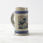 Tsunami Great Wave off Kanagawa Japan by Hokusai Bierglas (Vorderseite Links)