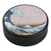 Tsunami Great Wave off Kanagawa Japan by Hokusai Eishockey Puck (3/4)