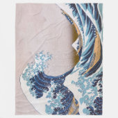 Tsunami Great Wave off Kanagawa Japan by Hokusai Fleecedecke (Vorderseite)