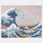 Tsunami Great Wave off Kanagawa Japan by Hokusai Fleecedecke (Vorderseite (Horizontal))