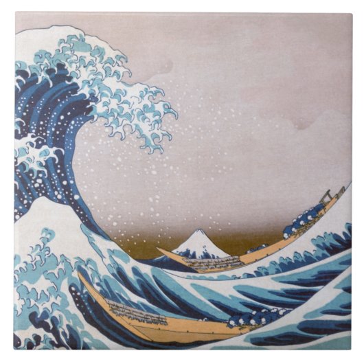 Tsunami Great Wave off Kanagawa Japan by Hokusai Fliese (Vorderseite)