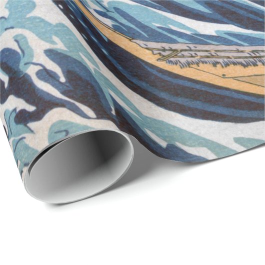 Tsunami Great Wave off Kanagawa Japan by Hokusai Geschenkpapier (Rolleneckpunkt)