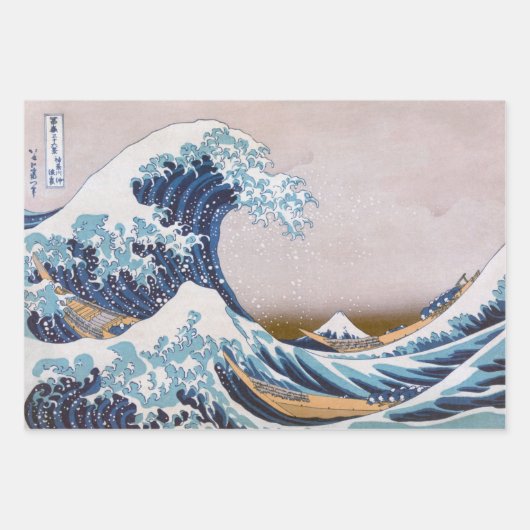 Tsunami Great Wave off Kanagawa Japan by Hokusai Geschenkpapier Set (Vorderseite)