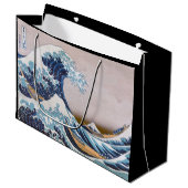 Tsunami Great Wave off Kanagawa Japan by Hokusai Große Geschenktüte (Vorderseite Schrägansicht)