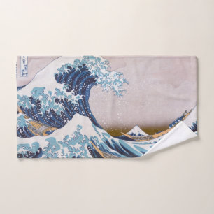 Tsunami Great Wave off Kanagawa Japan by Hokusai Handtuch