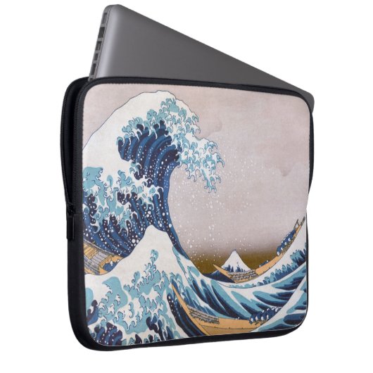 Tsunami Great Wave off Kanagawa Japan by Hokusai Laptopschutzhülle (Vorne Rechts)