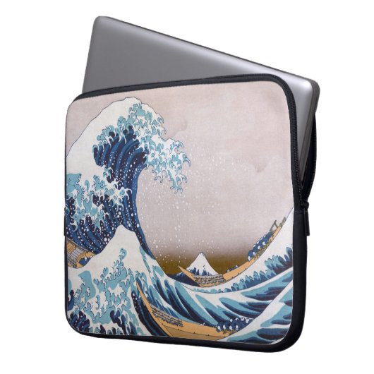 Tsunami Great Wave off Kanagawa Japan by Hokusai Laptopschutzhülle (Vorderseite Links)