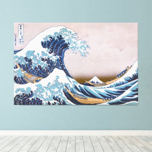 Tsunami Great Wave off Kanagawa Japan by Hokusai Leinwanddruck (Insitu (Holzboden))