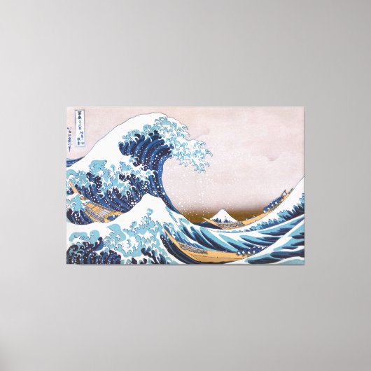 Tsunami Great Wave off Kanagawa Japan by Hokusai Leinwanddruck (Vorderseite)