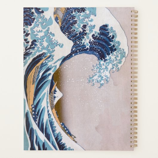 Tsunami Great Wave off Kanagawa Japan by Hokusai Planer (Rückseite)