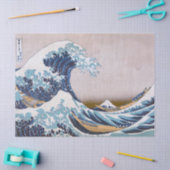 Tsunami Great Wave off Kanagawa Japan by Hokusai Seidenpapier (Basteln)