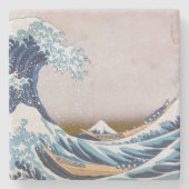 Tsunami Great Wave off Kanagawa Japan by Hokusai Steinuntersetzer (Vorderseite)