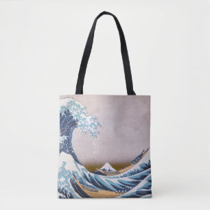 Tsunami Great Wave off Kanagawa Japan by Hokusai Tasche