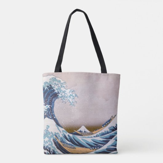 Tsunami Great Wave off Kanagawa Japan by Hokusai Tasche (Rückseite)