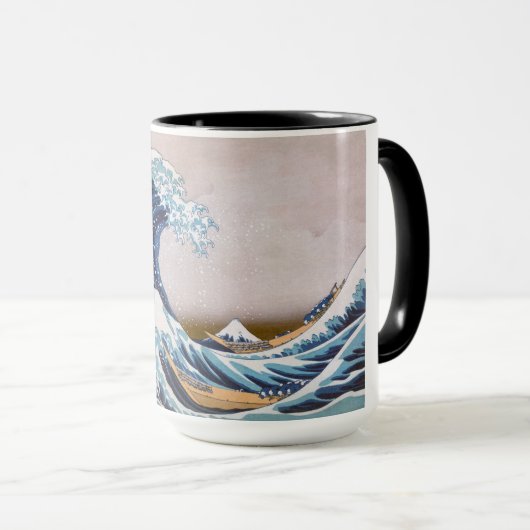 Tsunami Great Wave off Kanagawa Japan by Hokusai Tasse (VorderseiteRechts)