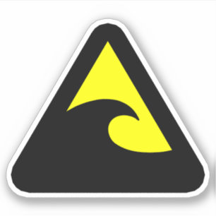 Tsunami Hazard Aufkleber
