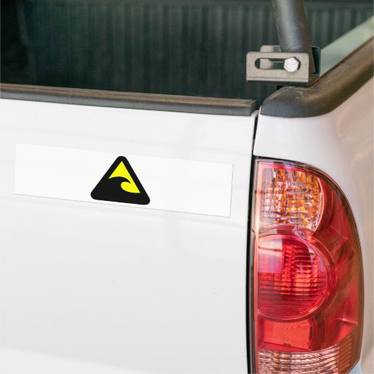 Tsunami Hazard Sign Autoaufkleber (Auf Lkw)