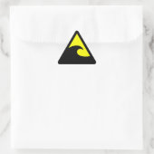 Tsunami Hazard Sign Dreieckiger Aufkleber (Tasche)