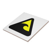 Tsunami Hazard Sign Fliese (Seite)