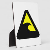 Tsunami Hazard Sign Fotoplatte (Seite)