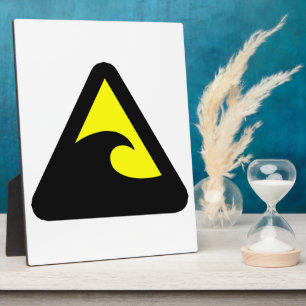 Tsunami Hazard Sign Fotoplatte