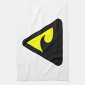 Tsunami Hazard Sign Geschirrtuch (Vertikal)