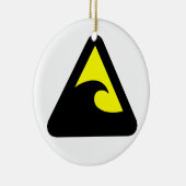 Tsunami Hazard Sign Keramikornament (Rechts)