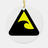Tsunami Hazard Sign Keramikornament (Vorne)