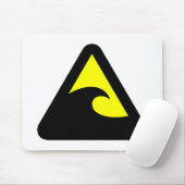 Tsunami Hazard Sign Mousepad (Mit Mouse)