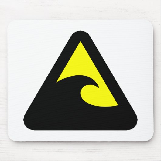 Tsunami Hazard Sign Mousepad (Vorne)
