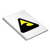 Tsunami Hazard Sign Notizblock (Rechte Seite)