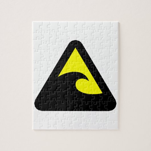 Tsunami Hazard Sign Puzzle (Vertikal)