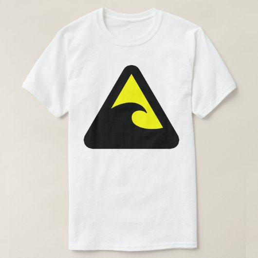 Tsunami Hazard Sign T-Shirt (Design vorne)