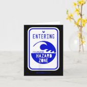 Tsunami Hazard Zone Road Signing Funny Beach and S Karte (Gelbe Blume)