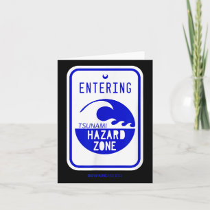 Tsunami Hazard Zone Road Signing Funny Beach and S Karte