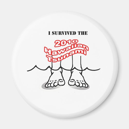 Tsunami in Hawaii 2010 Magnet (Vorne)