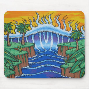Tsunami-Mittagessen-Mausunterlage Mousepad