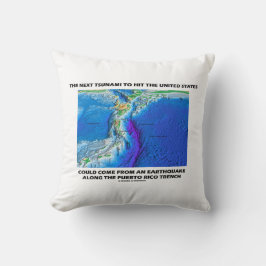 Tsunami Puerto Rico Trench (Plate Tectonics Earth) Kissen