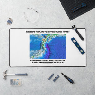 Tsunami Puerto Rico Trench Plate Tectonics Earth Schreibtischunterlage