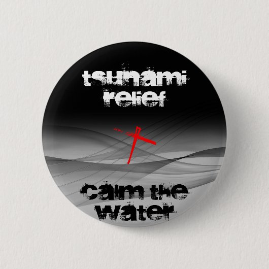 TSUNAMI RELIEF CALM DAS WASSER BUTTON (Vorderseite)
